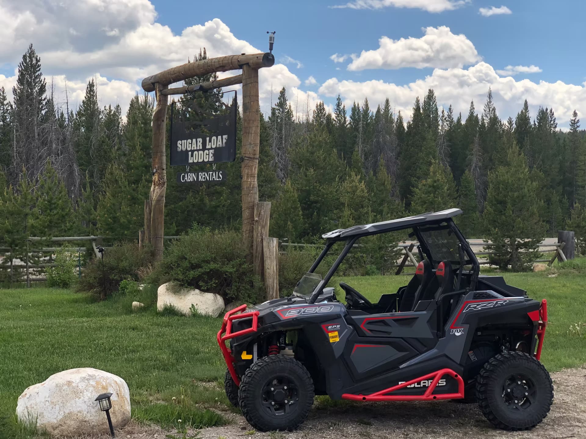 Polaris RZR side-by-side on rugged terrain