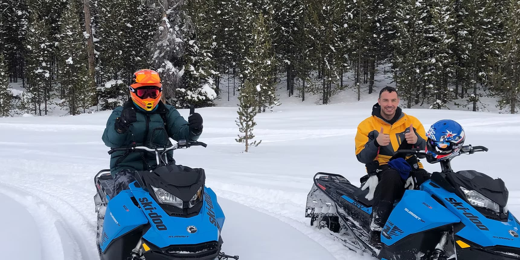 Snowmobile winter adventure